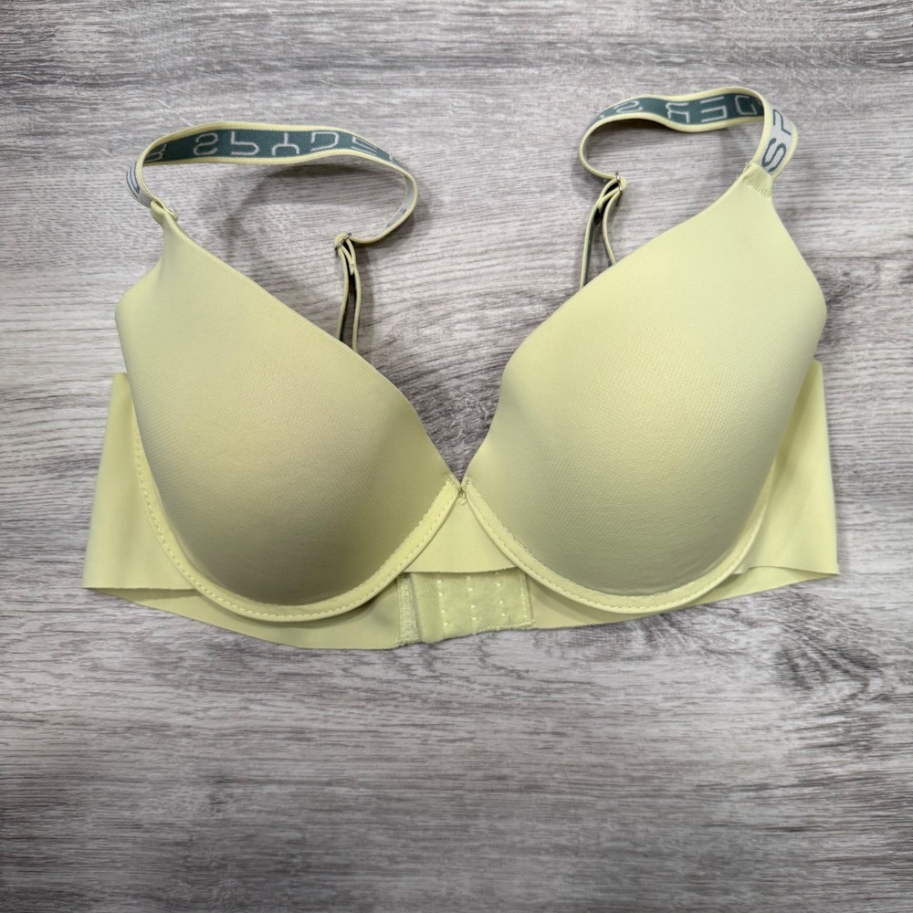 Spyder 36C Yellow Padded Underwire Bra Activewear Comfort Sporty